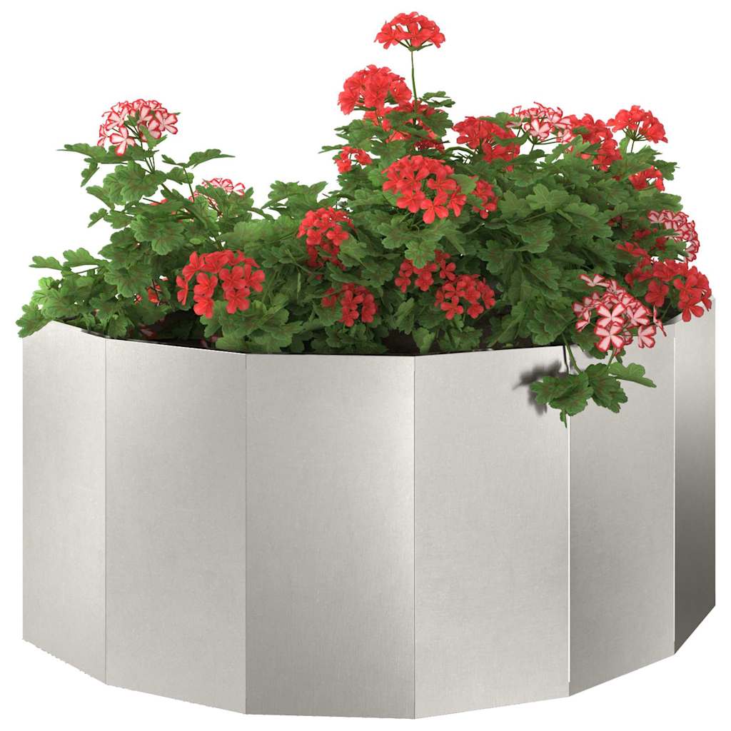 Fioriera Vidaxx argento 120 x 60 x 50 cm in acciaio inossidabile