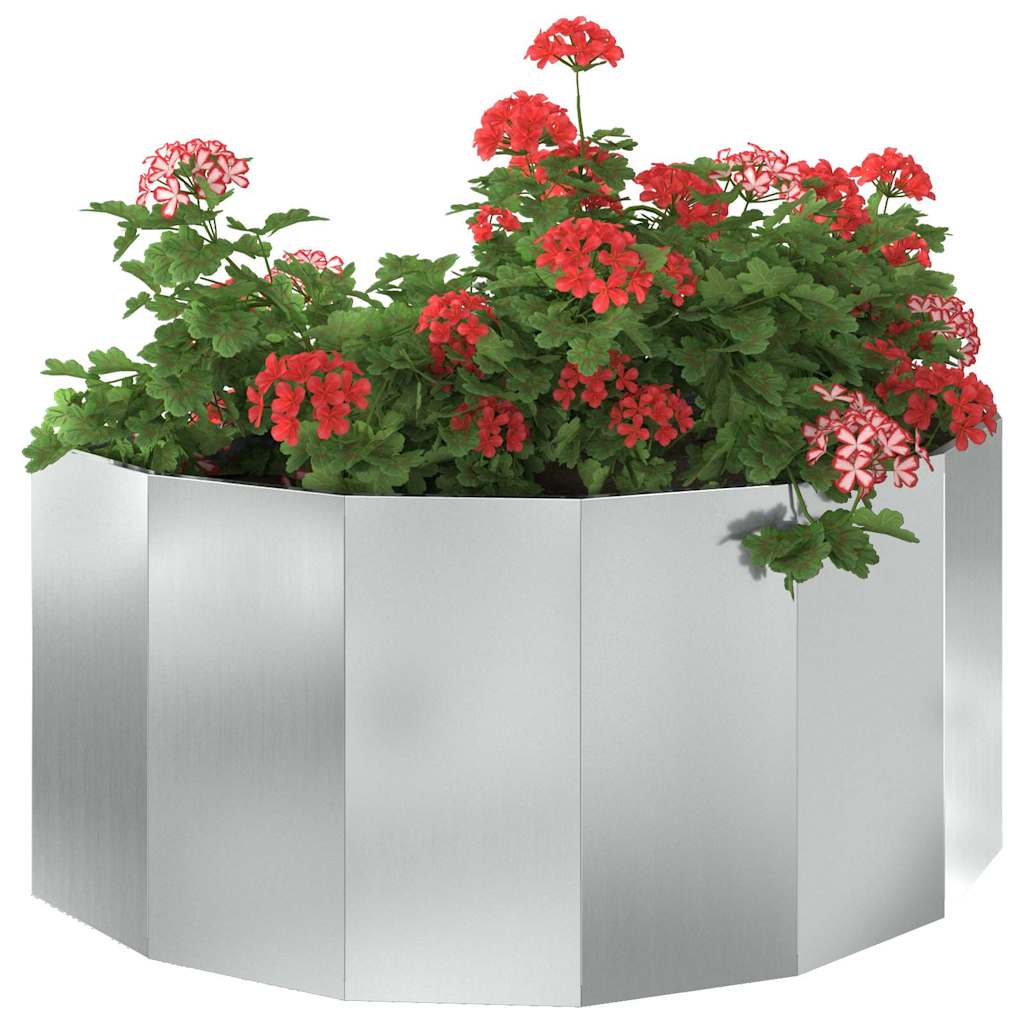 Vidaxl plantenbak zilver 120 x 60 x 50 cm gegalvaniseerd staal