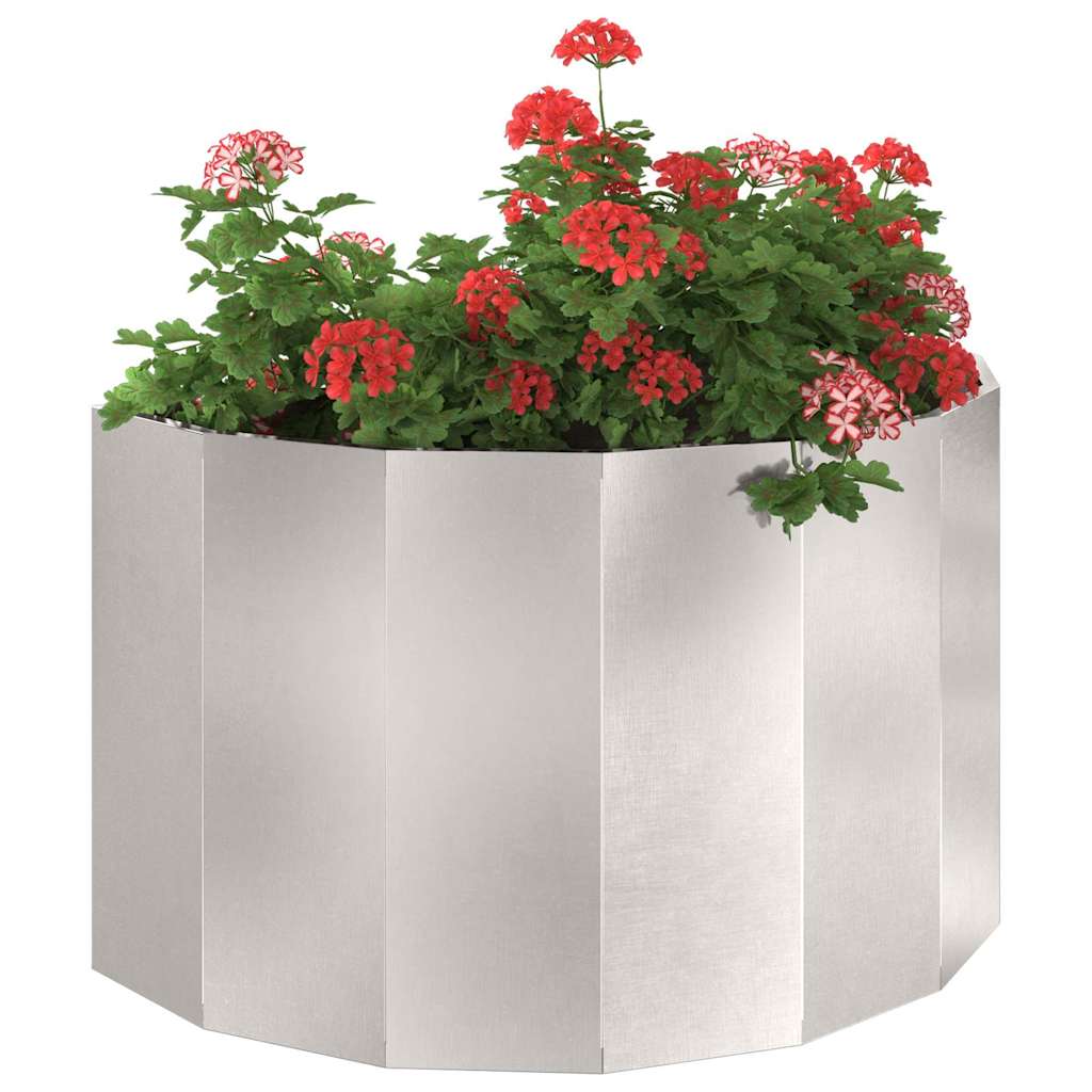 Fioriera Vidaxx argento 90 x 45 x 50 cm in acciaio inossidabile