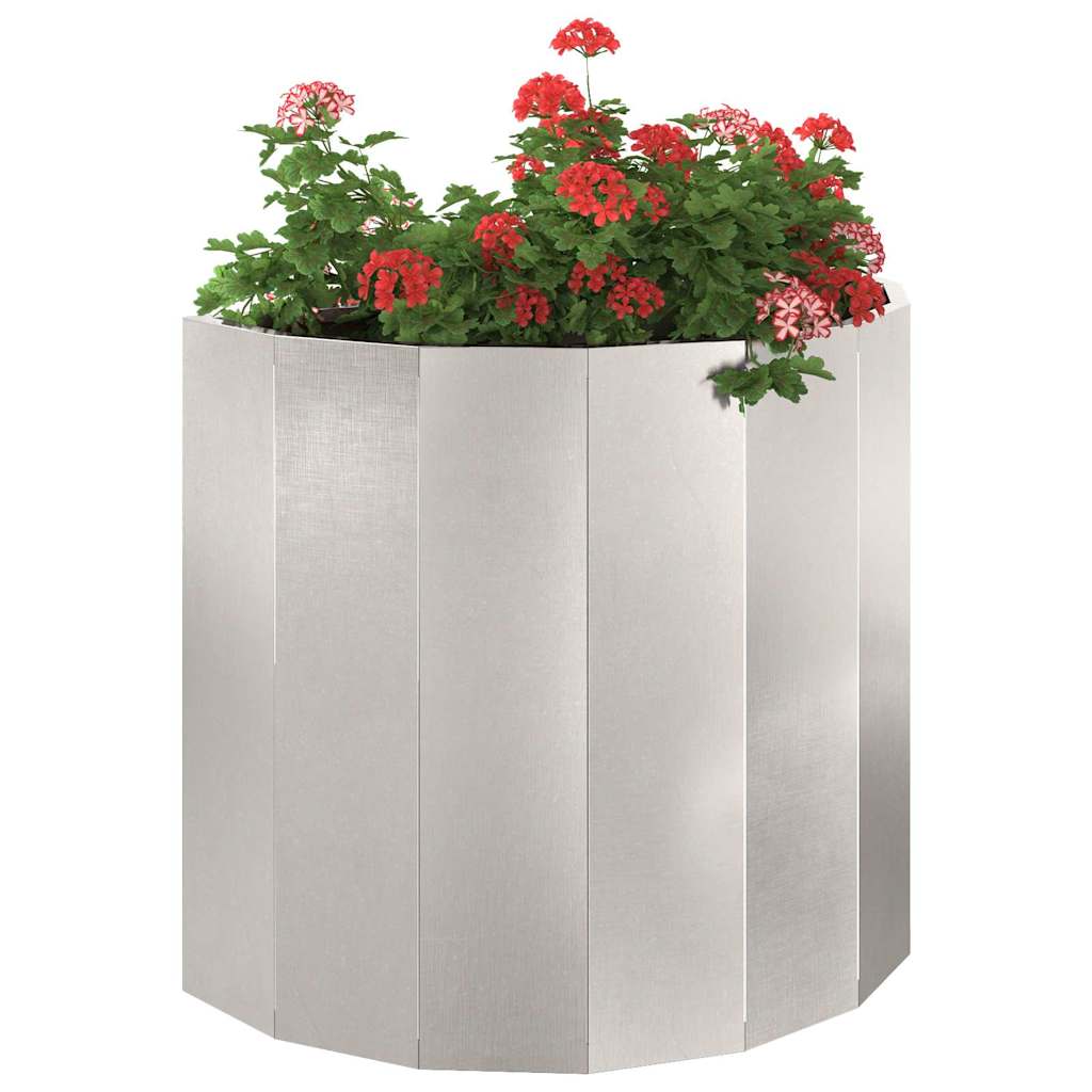 Jardinera vidaxx plateada 60 x 30 x 50 cm acero inoxidable