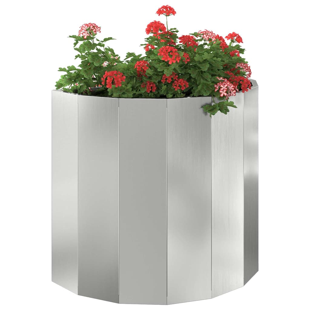 Jardinera vidaxx plateada 60 x 30 x 50 cm acero galvanizado