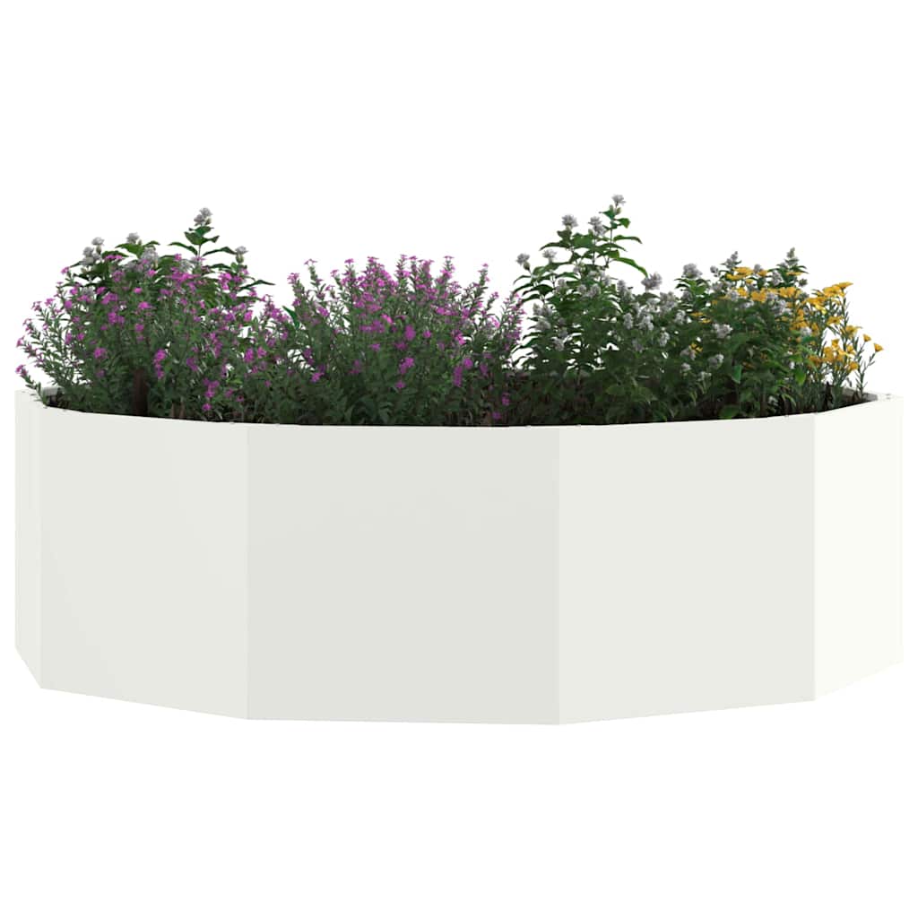 Fioriera Vidaxx bianca 120 x 120 x 35 cm in acciaio