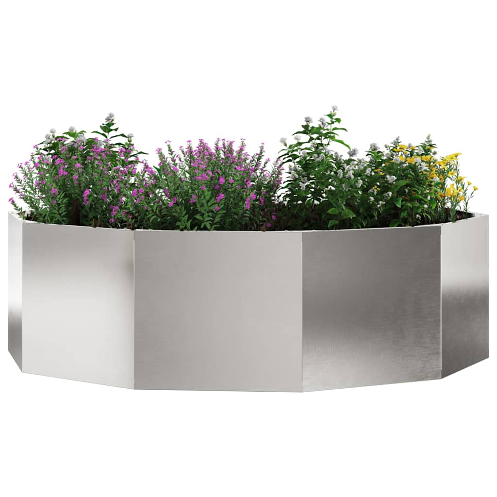 Fioriera Vidaxx argento 120 x 120 x 35 cm in acciaio inossidabile