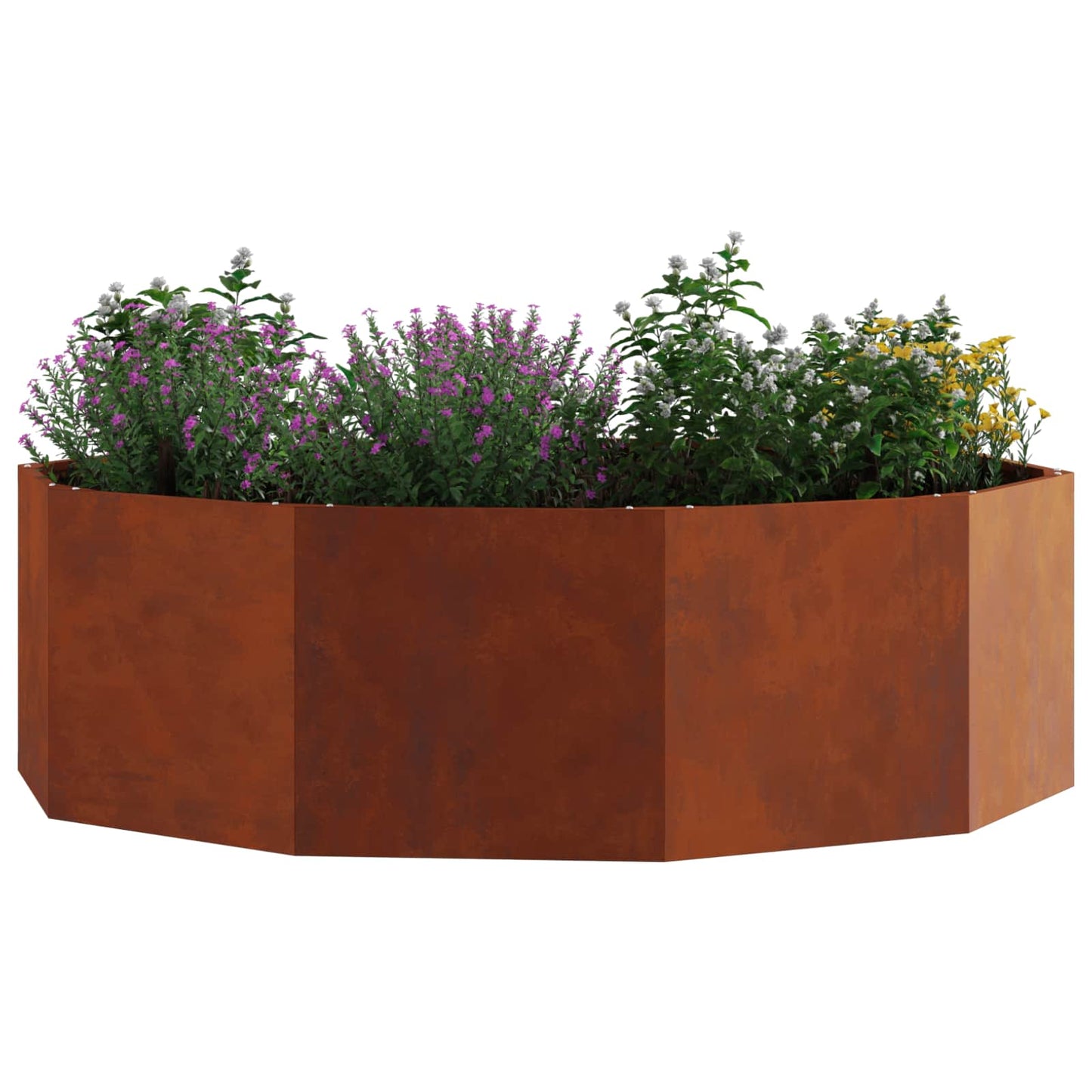 Fioriera Vidaxx arrugginito 120 x 120 x 35 cm in acciaio corten
