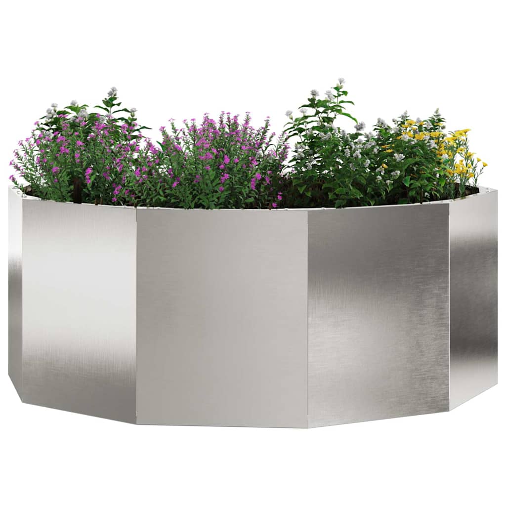 Fioriera Vidaxx argento 90 x 90 x 35 cm in acciaio inossidabile