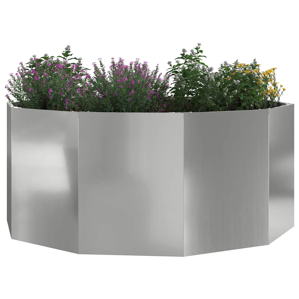 Jardinera vidaxx plateada 120 x 120 x 50 cm acero galvanizado