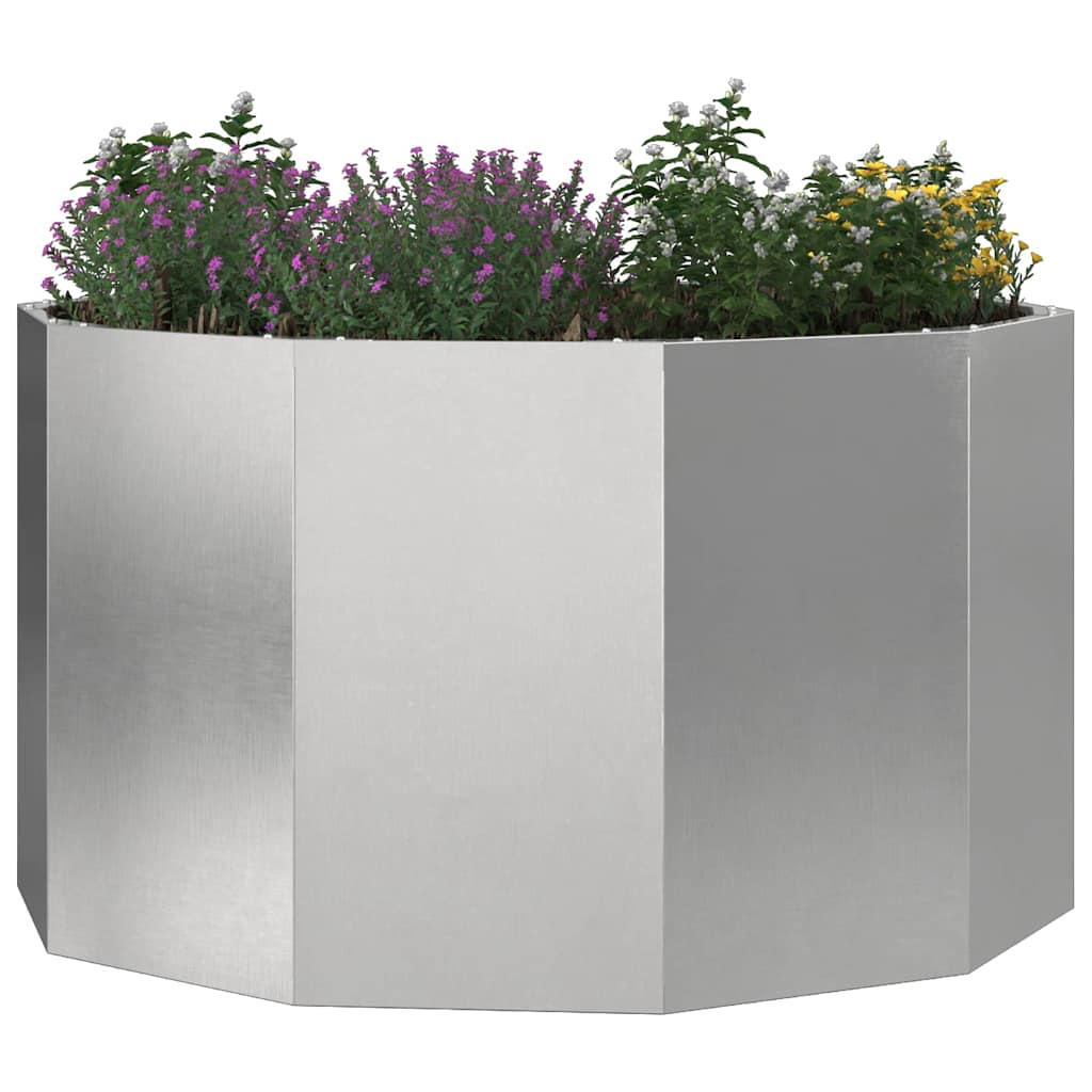 Fioriera Vidaxx argento 90 x 90 x 50 cm in acciaio inossidabile