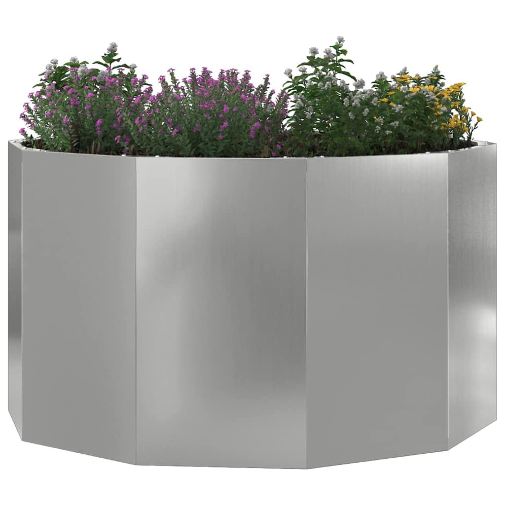 Jardinera vidaxx plateada 90 x 90 x 50 cm acero galvanizado