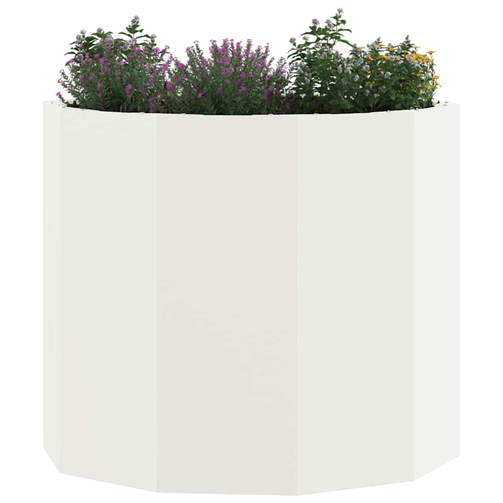 Jardinera vidaxx blanco 60 x 60 x 50 cm acero