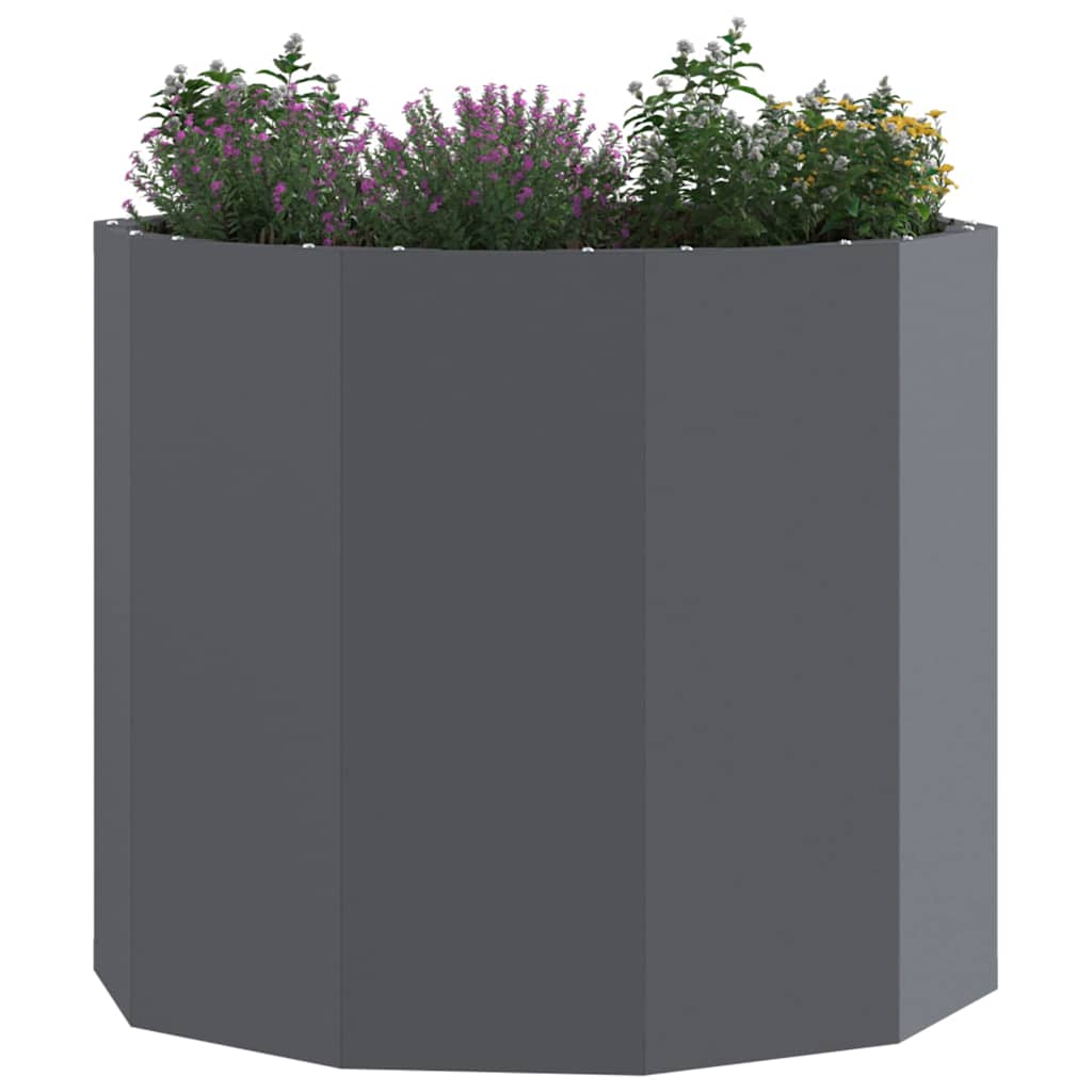 Jardinera VidaXL antracita 60 x 60 x 50 cm acero