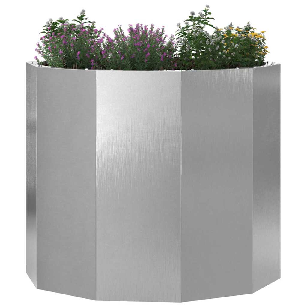 Fioriera Vidaxx argento 60 x 60 x 50 cm in acciaio inossidabile