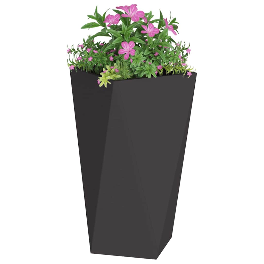 Jardinera vidaxx negro 40 x 40 x 75 cm acero