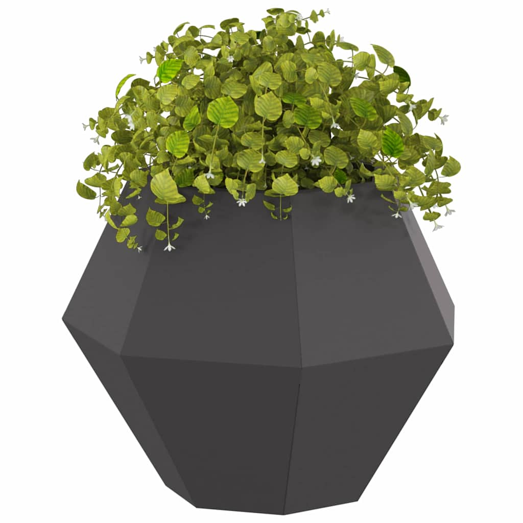 Jardinera vidaxx negro 50 x 50 x 40 cm acero