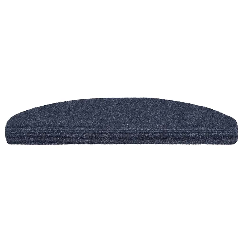 VidaXL Tappetini per scale autoadesivi 20 pezzi 65x21x4 cm blu semicircolare grande