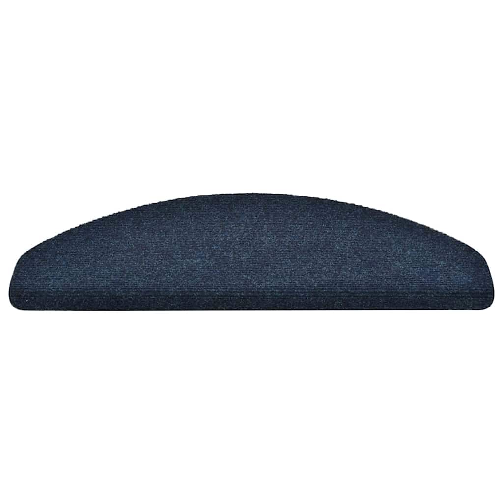 VidaXL alfombrillas para escaleras autoadhesivas 20 piezas 65x21x4 cm azul marino semicircular grande