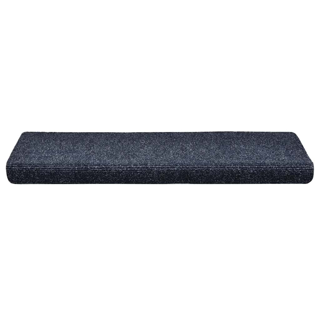 VidaXL tapetes para escaleras autoadhesivos 30 piezas 65x21x4 cm borde rectangular azul