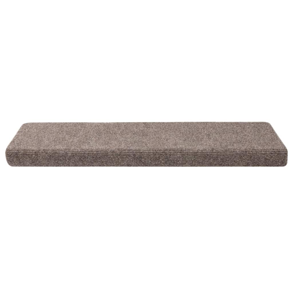 VidaXL tapetes para escaleras autoadhesivos 30 piezas 65x21x4 cm borde rectangular beige