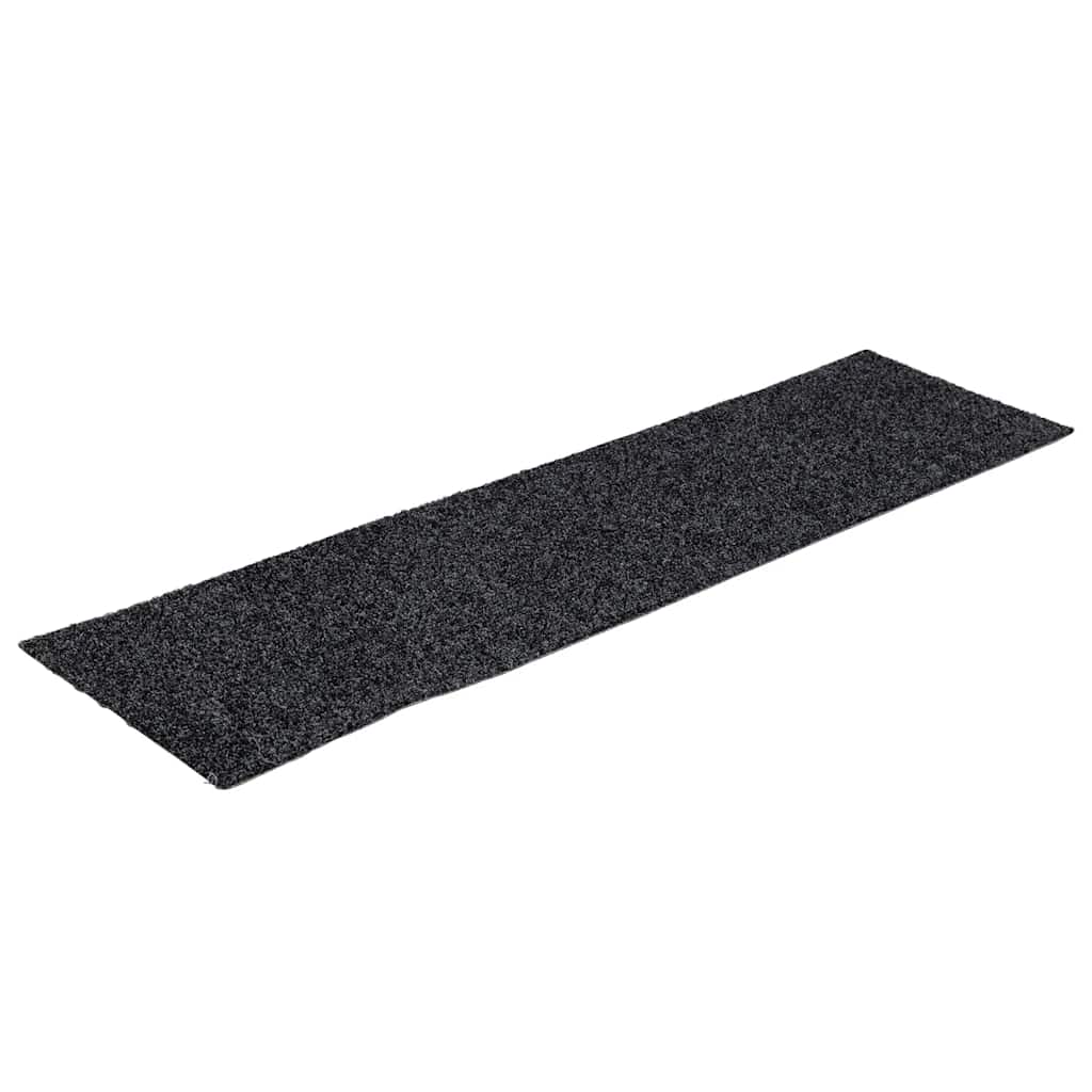 Vidaxx alfombras de escalera autoadhesivas 30 piezas 76x20 cm gris rectangular