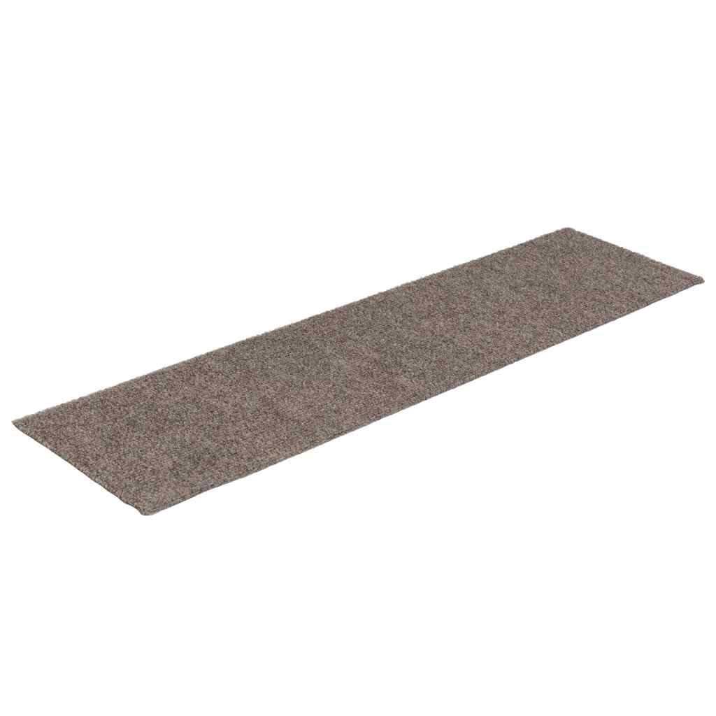 Vidaxx alfombras de escalera autoadhesivas 30 piezas 76x20 cm beige rectangular