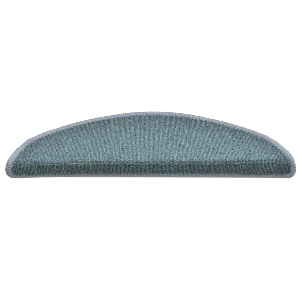 Vidaxx alfombrillas para escaleras 30 uds 56x17x3 cm azul marino semicircular