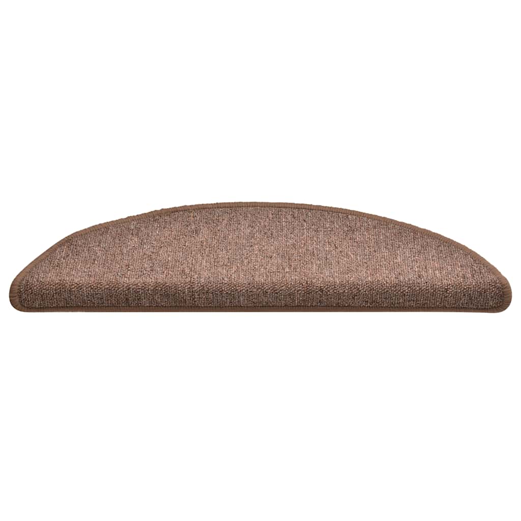 Vidaxl trapmatten 30 st 56x17x3 cm bruin halfrond