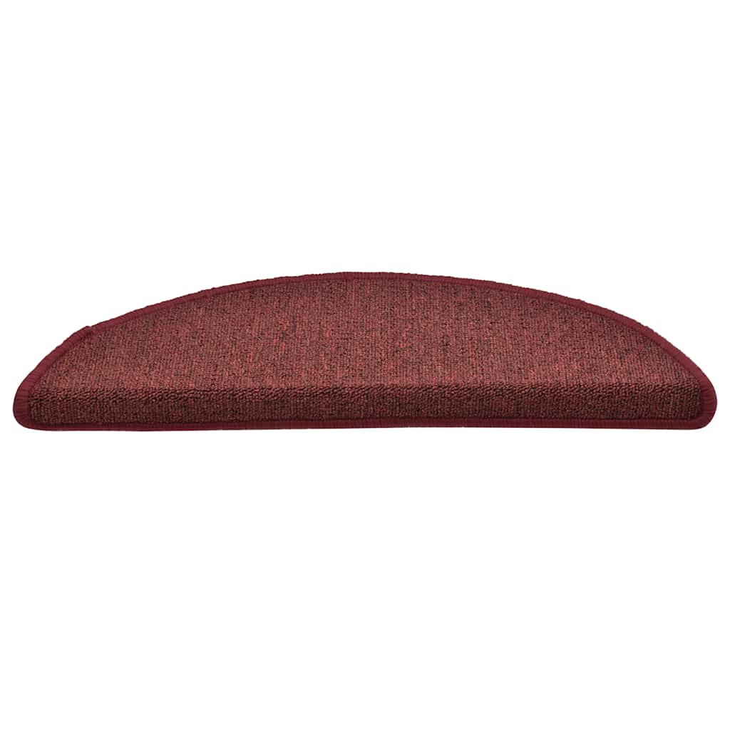 Vidaxl trapmatten 30 st 56x17x3 cm bordeaux halfrond
