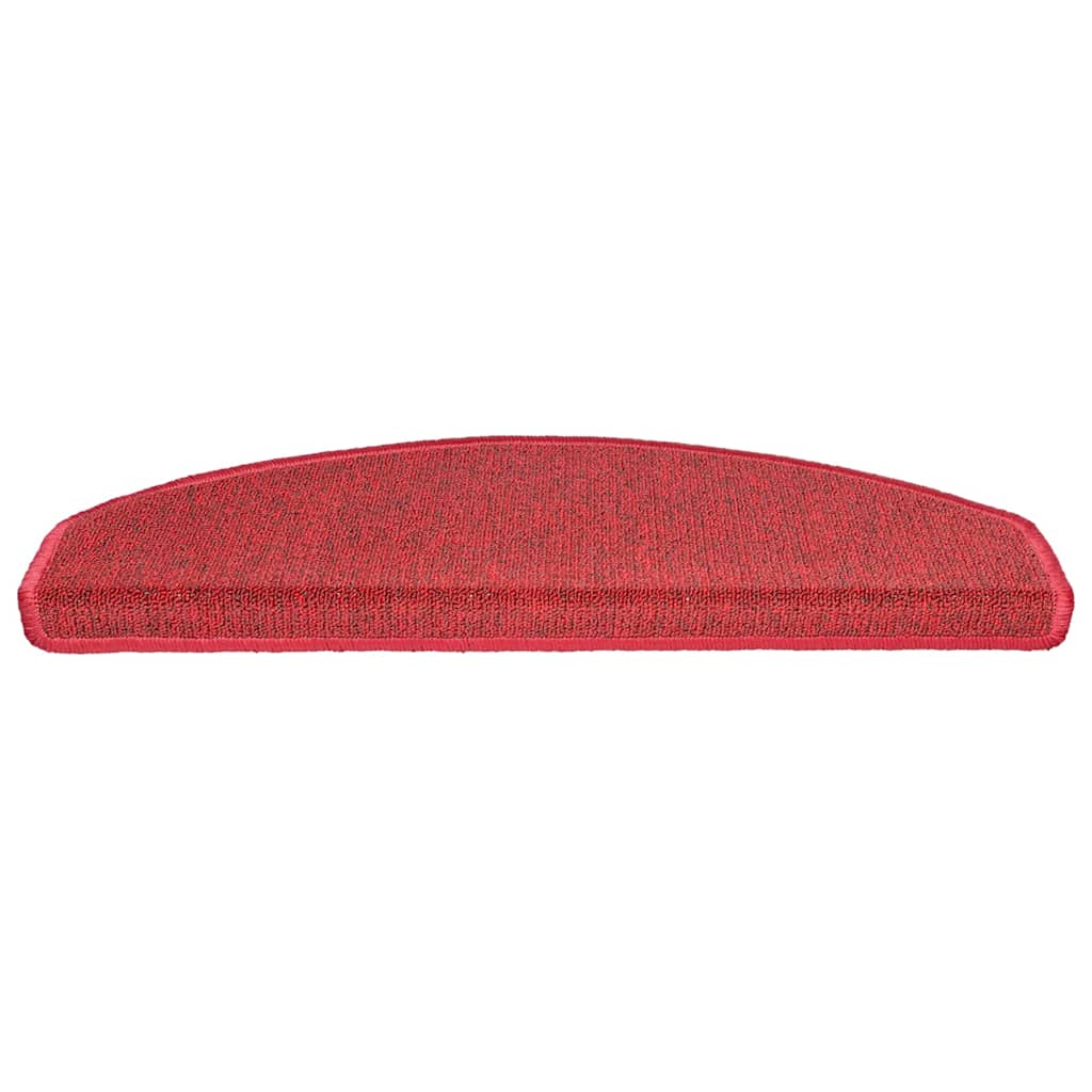 Tappetini per scale Vidaxx 30 pz 65x24x4 cm rosso semicircolare grande