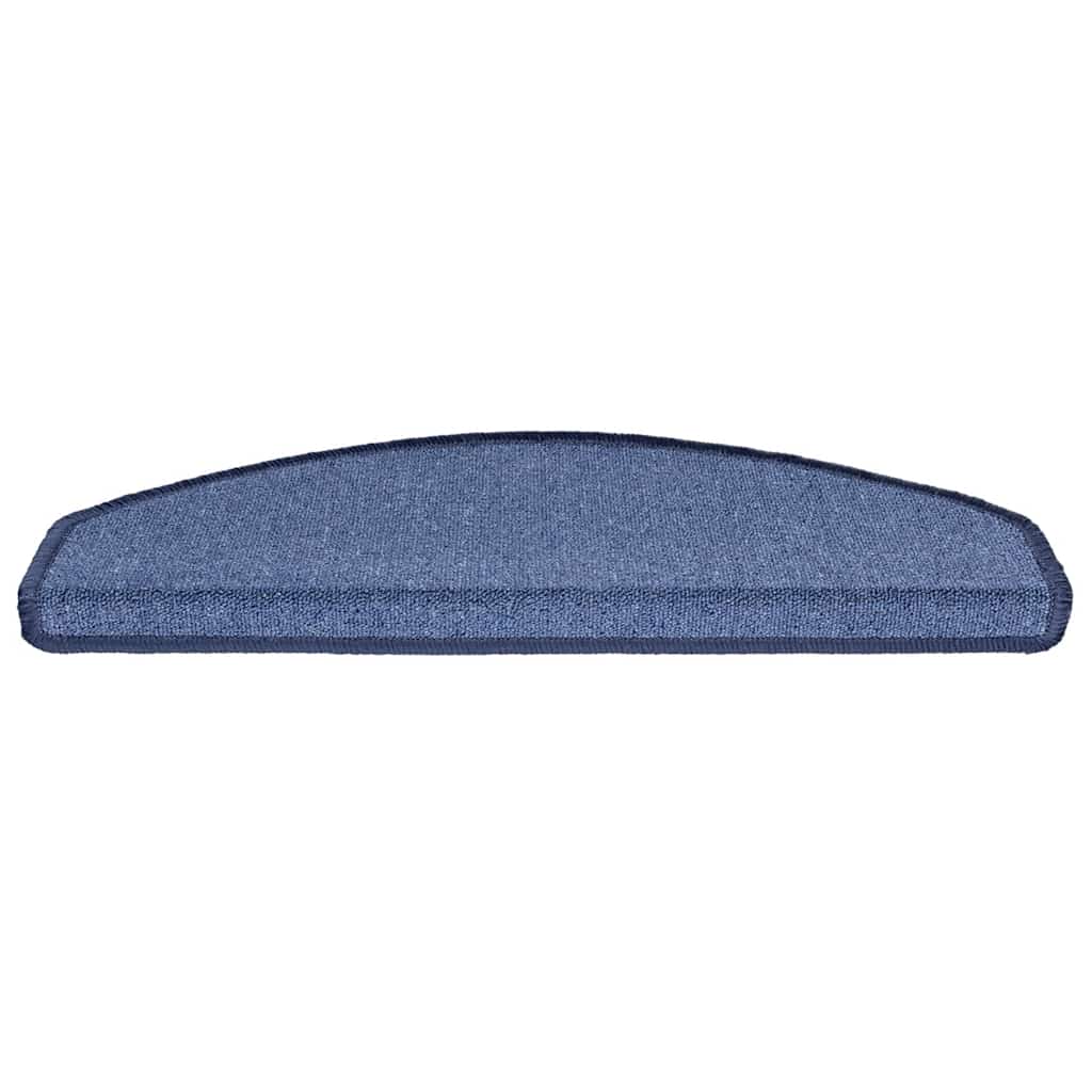 Vidaxl trapmatten 30 st 65x24x4 cm blauw halfrond groot