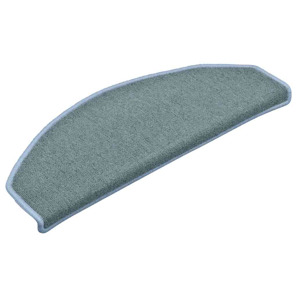 Tappetini per scale Vidaxx 30 pz 65x24x4 cm blu mare semicircolare grande