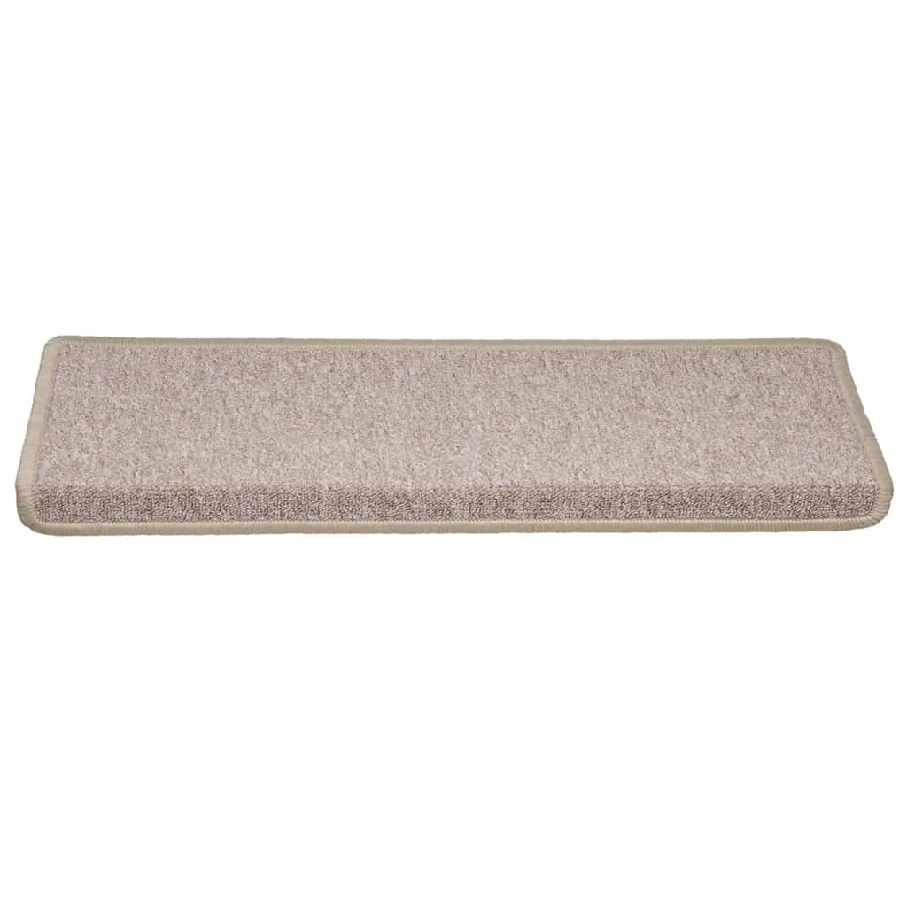 Vidaxx alfombrillas para escaleras 30uds 65x21x4 cm borde rectangular topo
