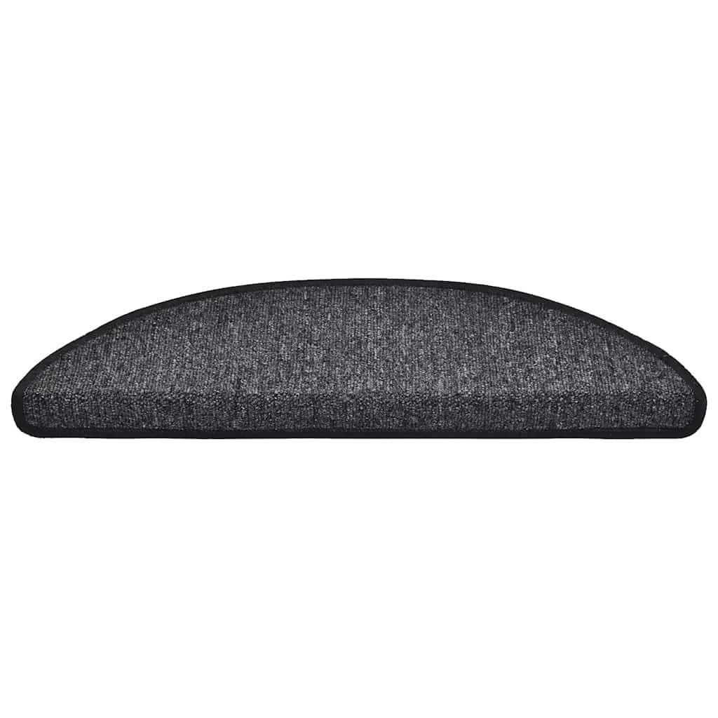Tappetini per scale Vidaxx 20 pz 56x17x3 cm antracite semicircolare