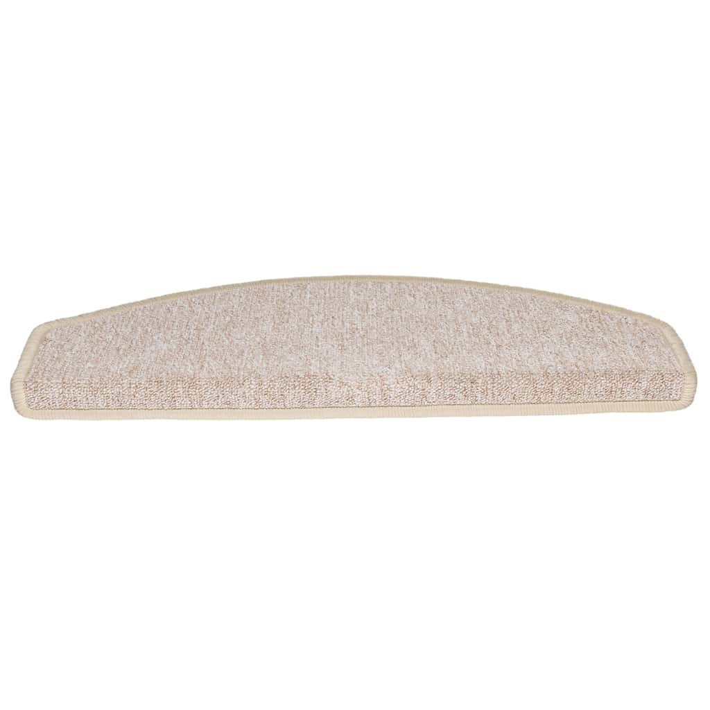 Vidaxx Tappetini per scale 20 pezzi 65x24x4 cm tortora semicircolare grande