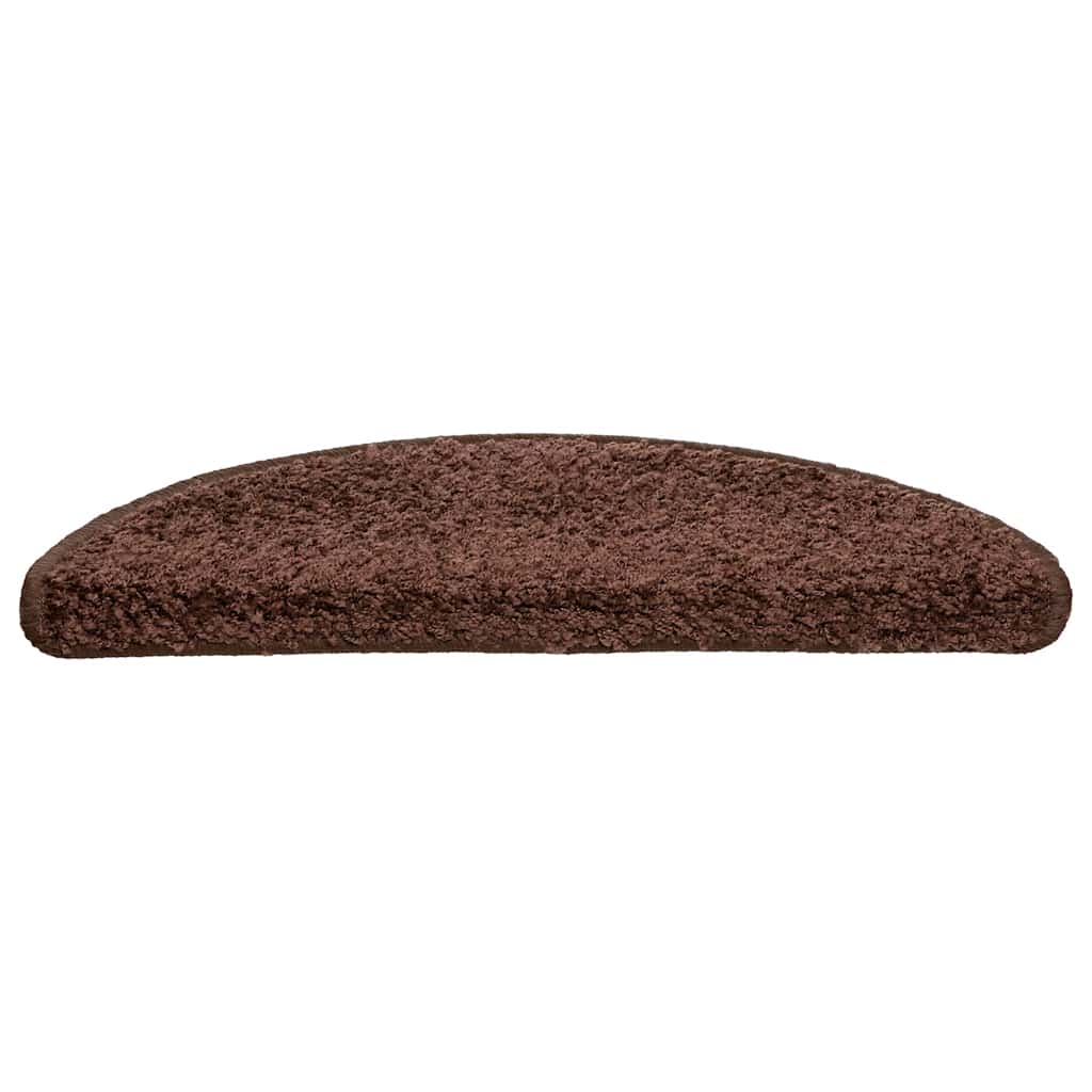 Vidaxl trapmatten 30 st 56x17x3 cm bruin halfrond