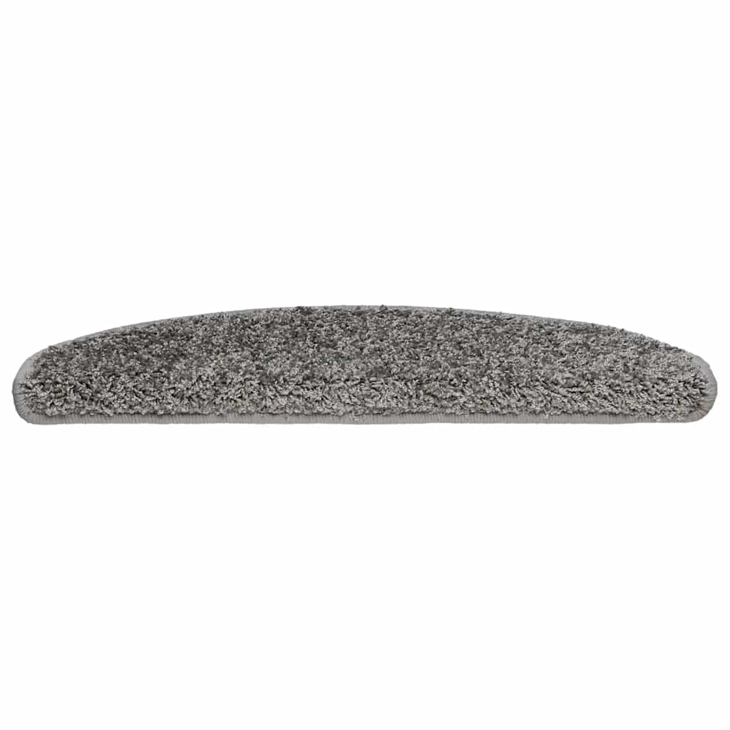 Vidaxl trapmatten 30 st 65x21x4 cm grijs halfrond groot