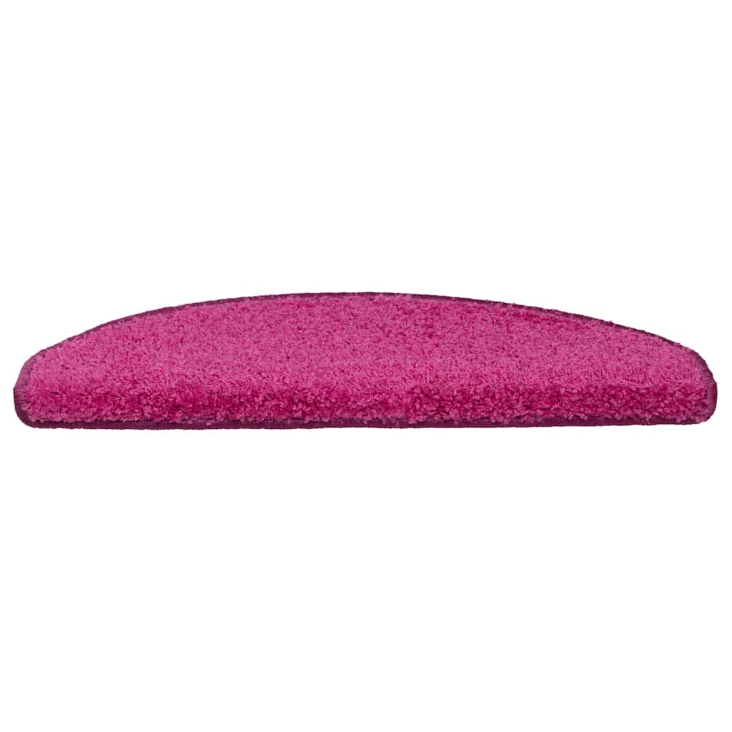 Vidaxx alfombrillas para escaleras 30 piezas 65x21x4 cm rosa semicircular grande