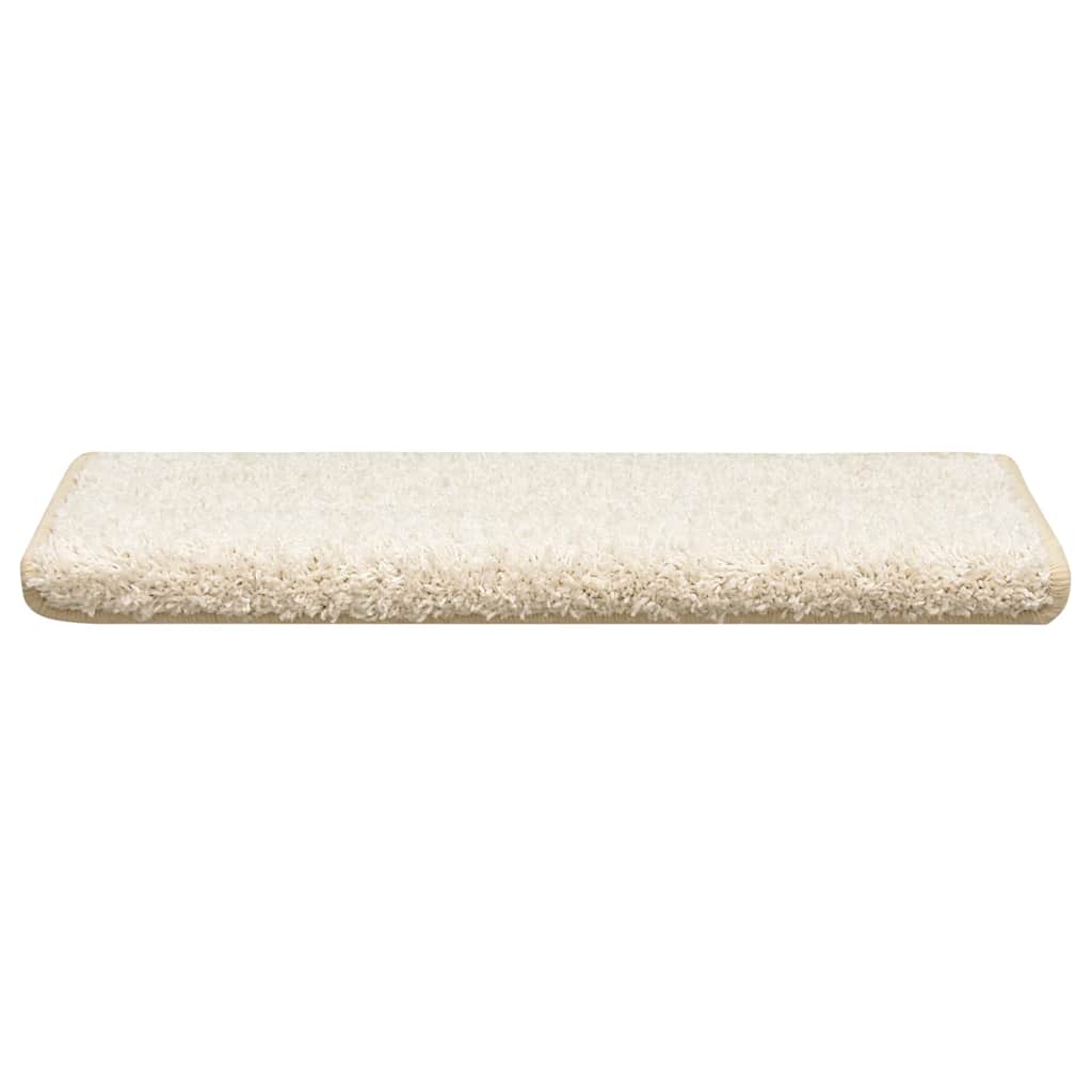 VidaXL alfombrillas para escaleras 30uds 65x21x4 cm borde rectangular blanco