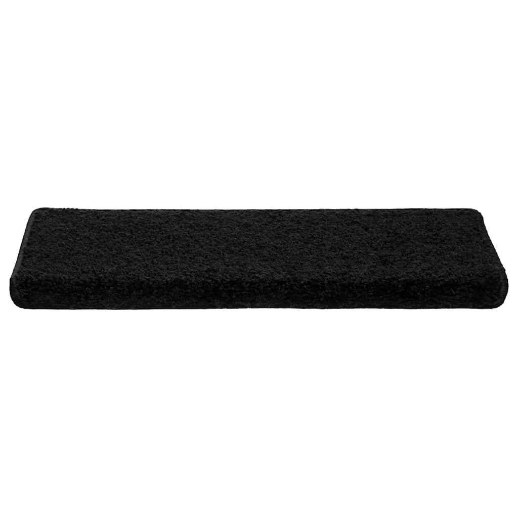 Tappetini per scale Vidaxx 20 pz 65x21x4 cm bordo rettangolare nero