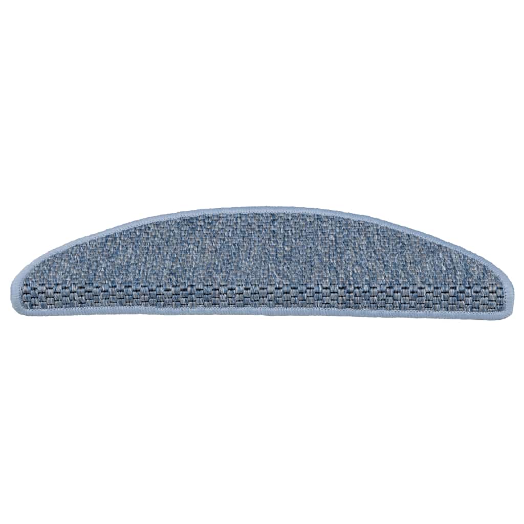 VidaXL tapetes para escaleras autoadhesivos aspecto sisal 30 piezas 56x17x3 cm azul