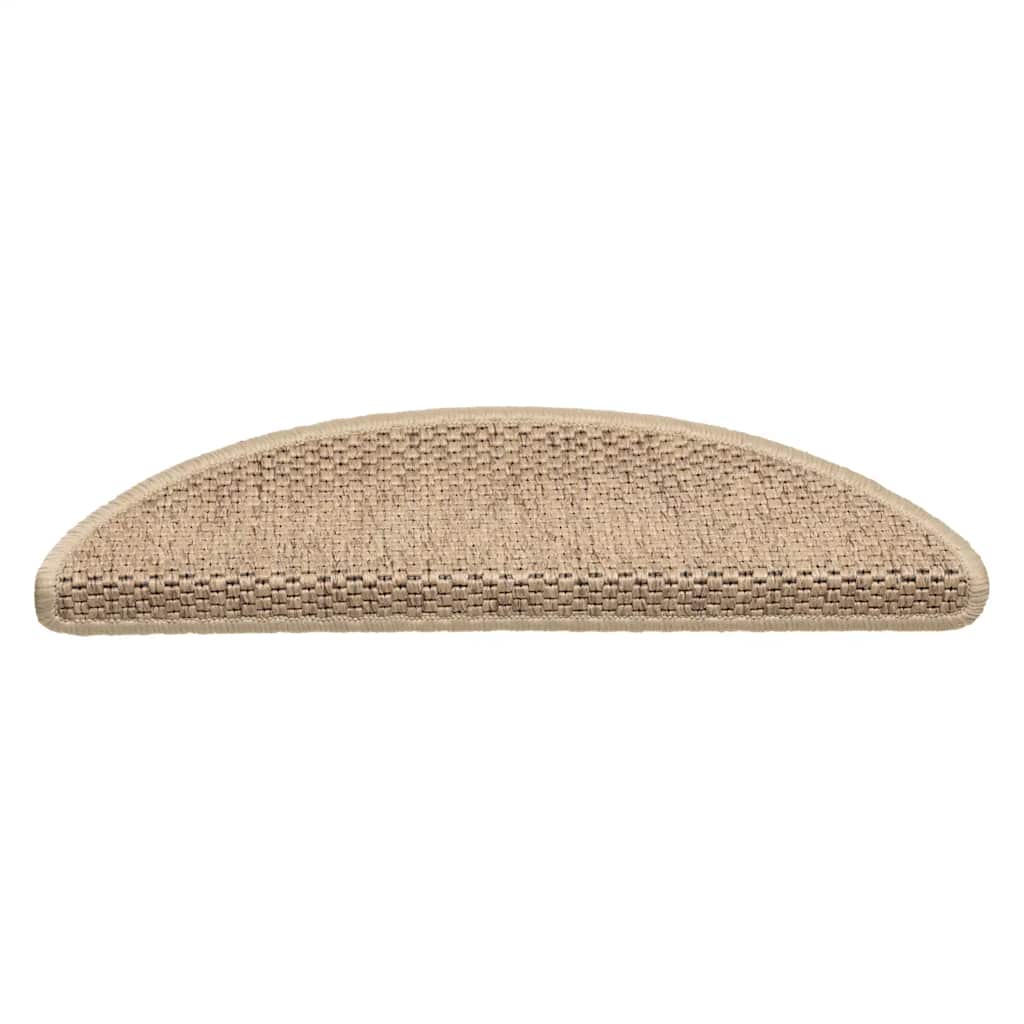 VidaXL tapetes para escaleras autoadhesivos aspecto sisal 30 piezas 56x17x3 cm arena