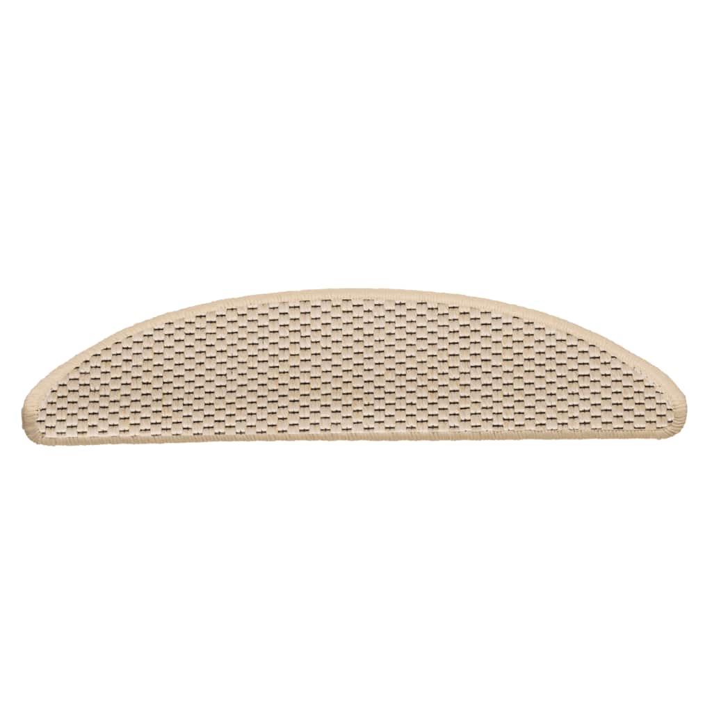 VidaXL Tappetini per Scale Autoadesivi Aspetto Sisal 30 Pezzi 56x17x3 cm Berbero