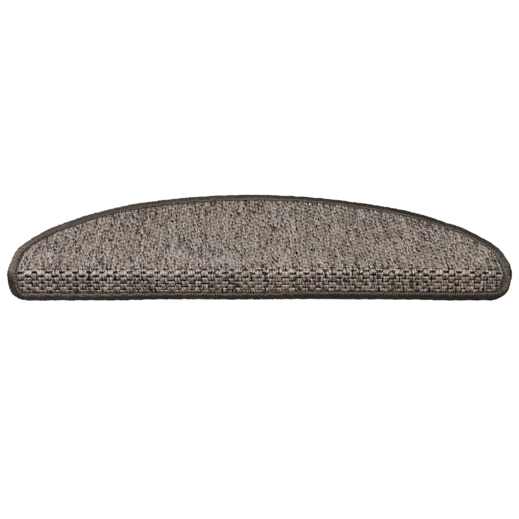 VidaXL Tappetini per scale autoadesivi aspetto sisal 30 pz 65x21x4 cm grigio-beige