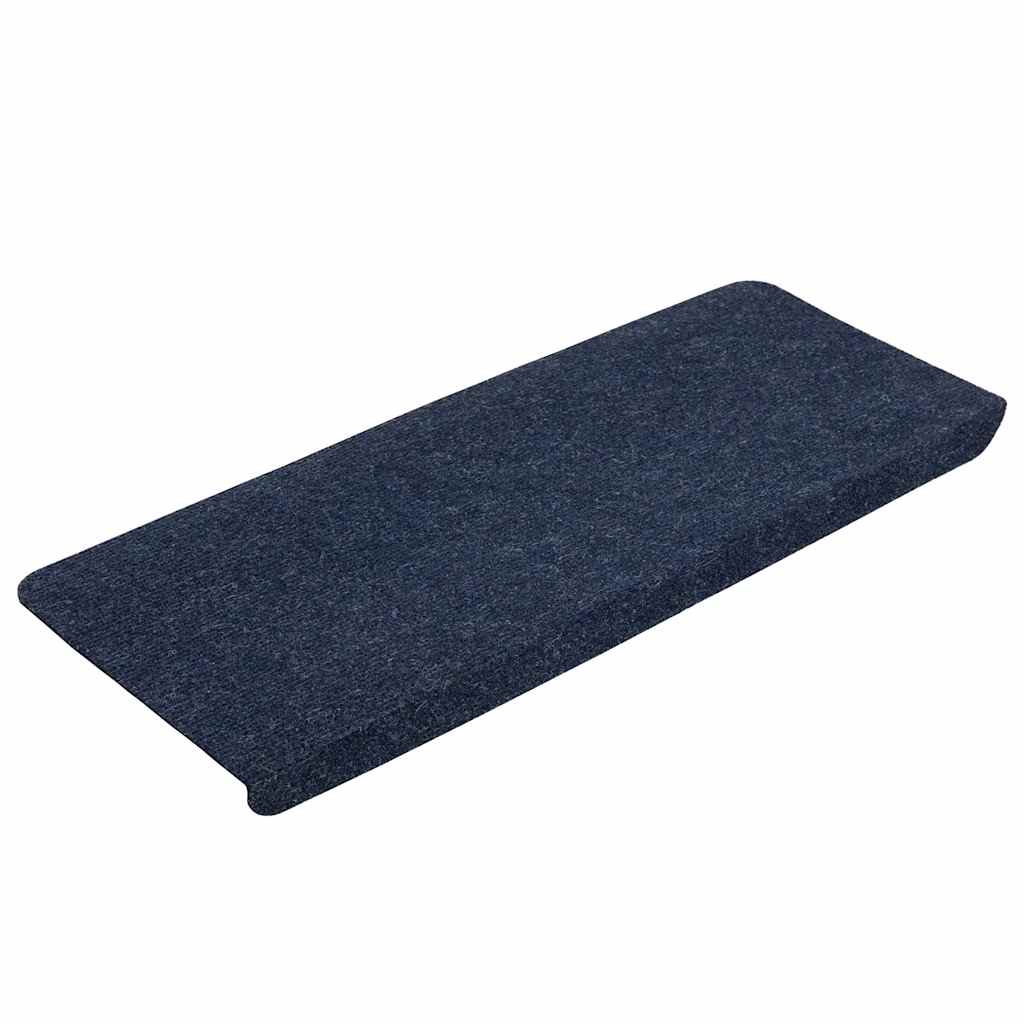 VidaXL Tappetini per scale autoadesivi 30 pezzi 65x24,5x3,5 cm blu