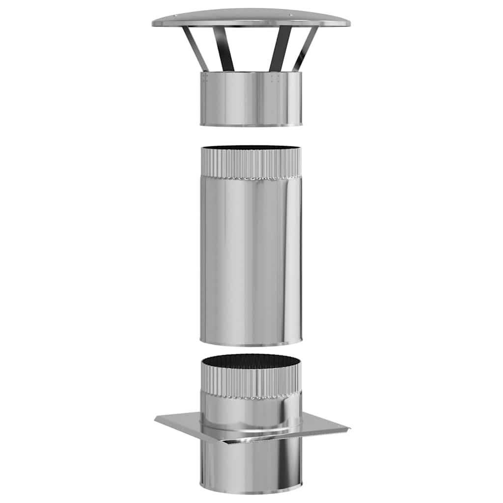 Vidaxl extensión de repisa plata 35 x 35 x 65 cm acero inoxidable