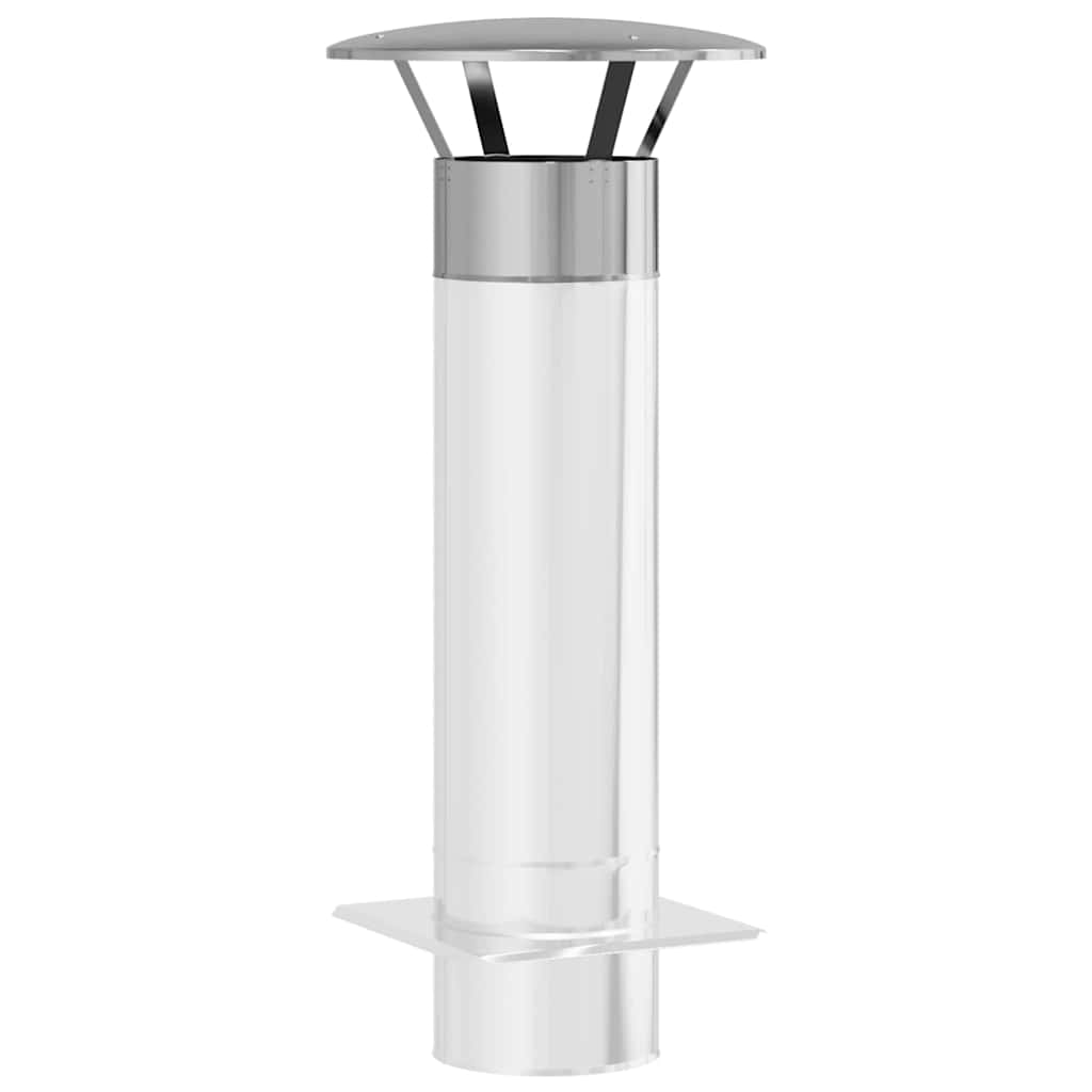 Vidaxx protección contra la lluvia para chimenea plateada 35 x 35 x 20 cm
