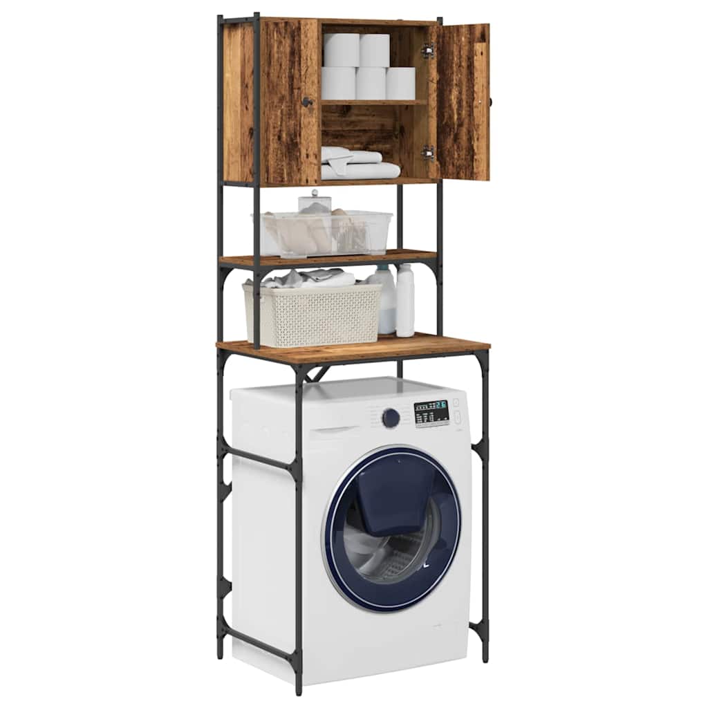 Mobile per lavatrice Vidaxx legno vecchio 68 x 48,5 x 194 cm in legno lavorato
