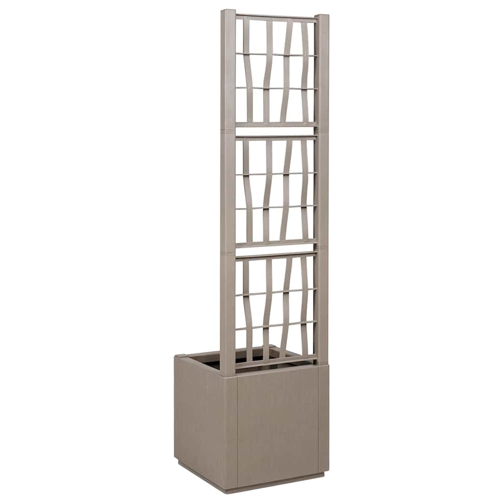 Vidaxx jardinera marrón claro 36 x 36 x 140 cm plástico