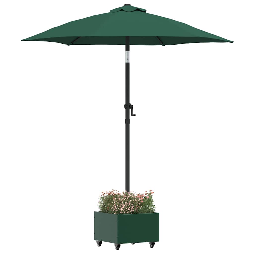 Base per ombrellone Vidaxx verde 45 x 45 x 45 cm in acciaio