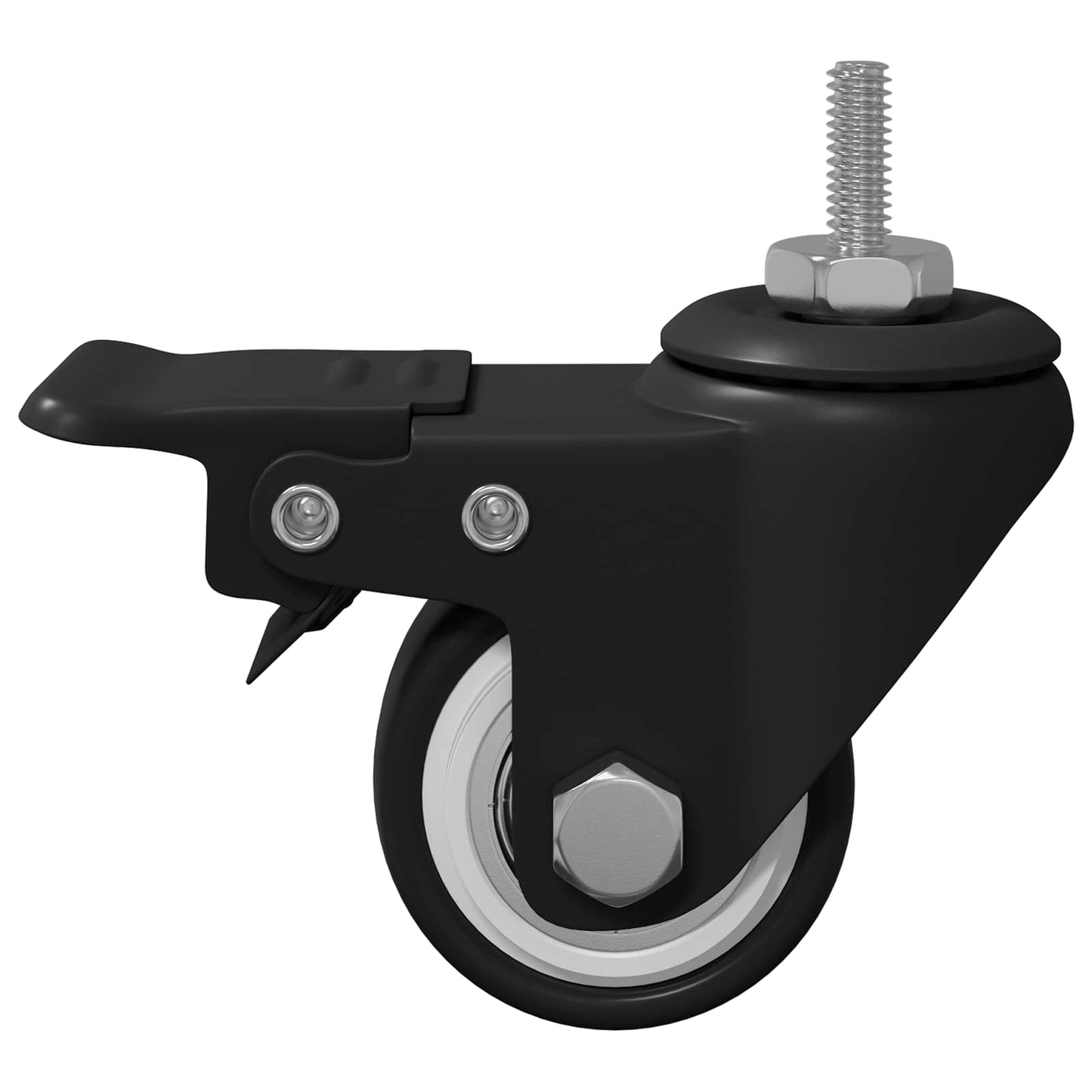Vidaxx ruedas 2 piezas negro m6 x 37 mm hielo y nylon
