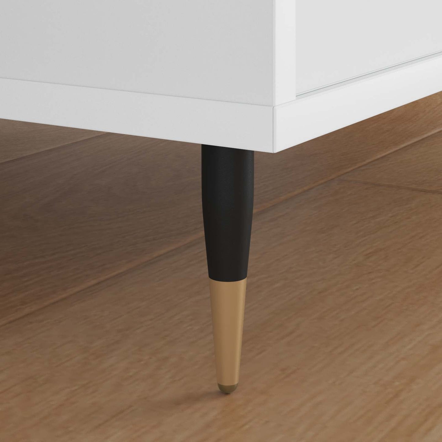 Gambe per mobili Vidaxxl 2 pz nero e oro ø 40 x 98 mm ferro