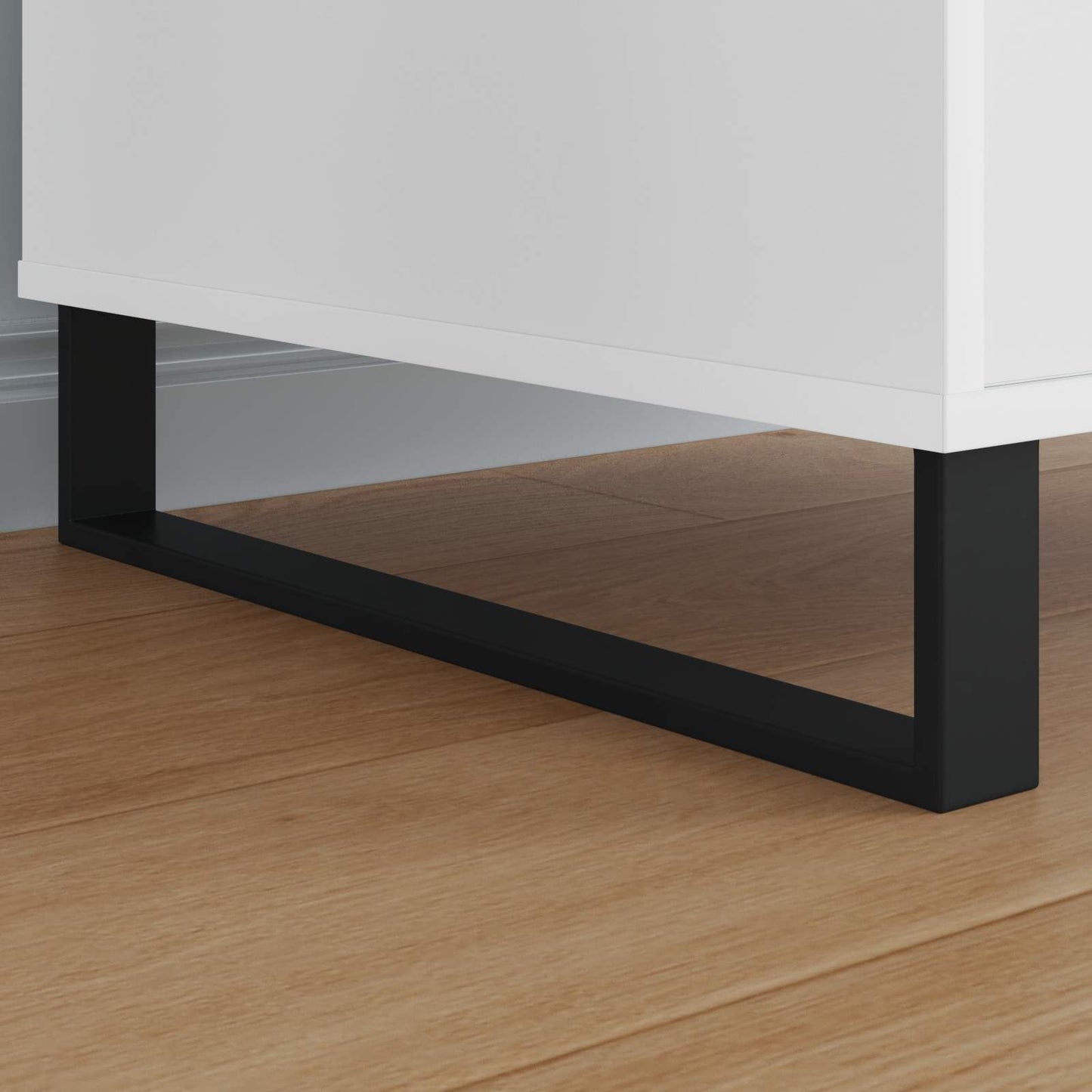 Gambe per mobili Vidaxxl 12 pz nero 481 x 40,5 x 100 mm ferro